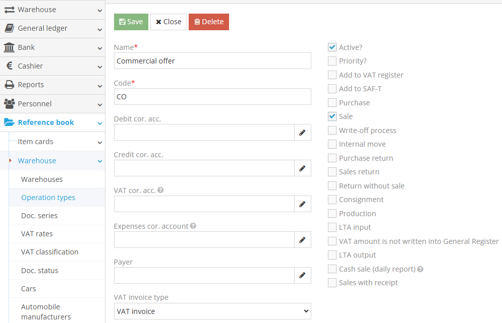 Commercial offer document example
